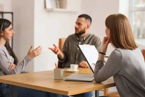 Image of couple access free mediation using family mediation voucher scheme Letchworth